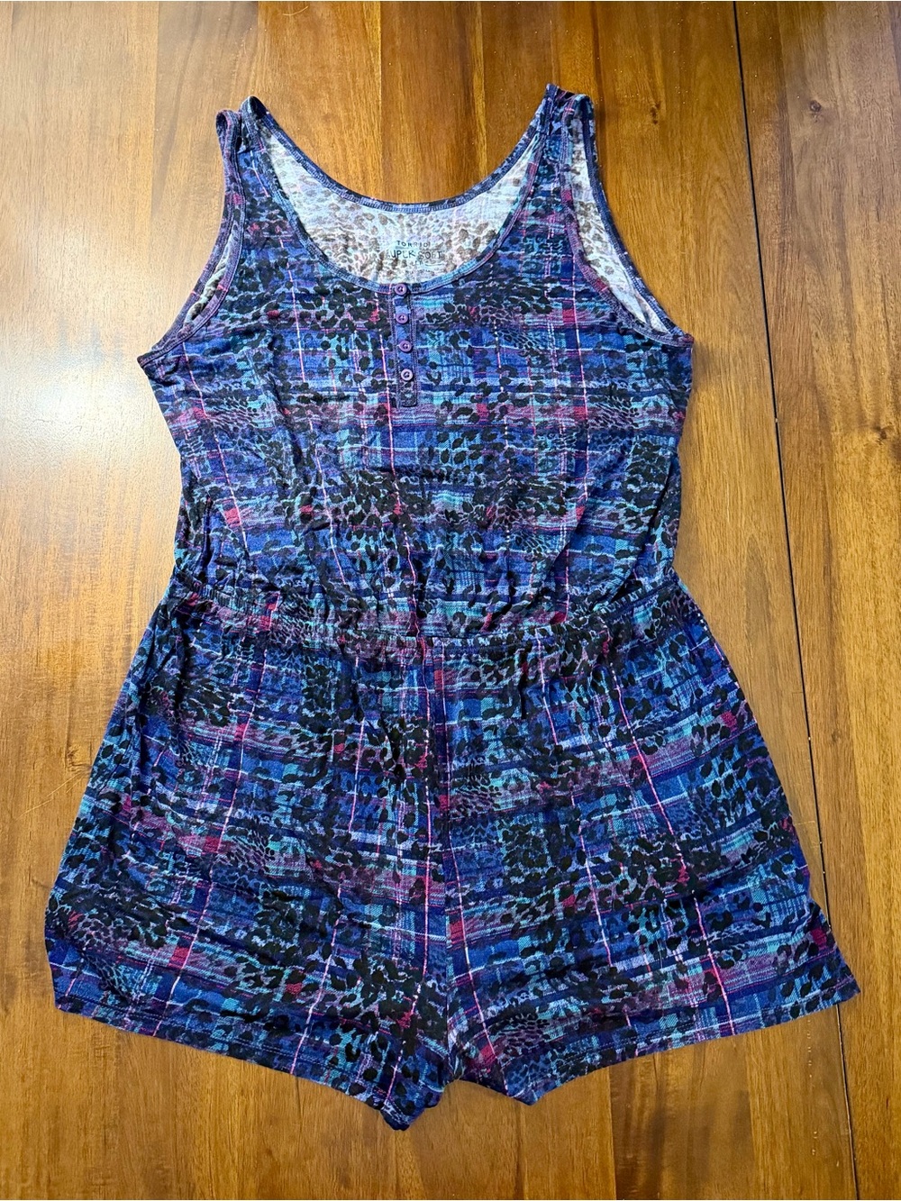 Torrid Sleep Women’s Blue & Purple Patterned One-Piece Romper